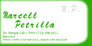 marcell petrilla business card